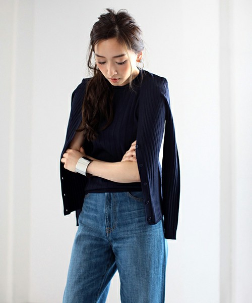 12GﾜｲﾄﾞﾘﾌﾞVﾈｯｸ長袖ﾆｯﾄCD