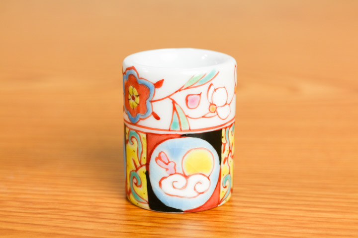 九谷ハブラシスタンド 華月夜 /銀舟窯