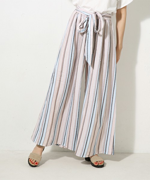 リネン混ワイドPT