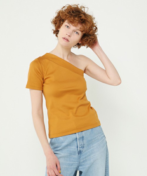 One-shoulder TOPS