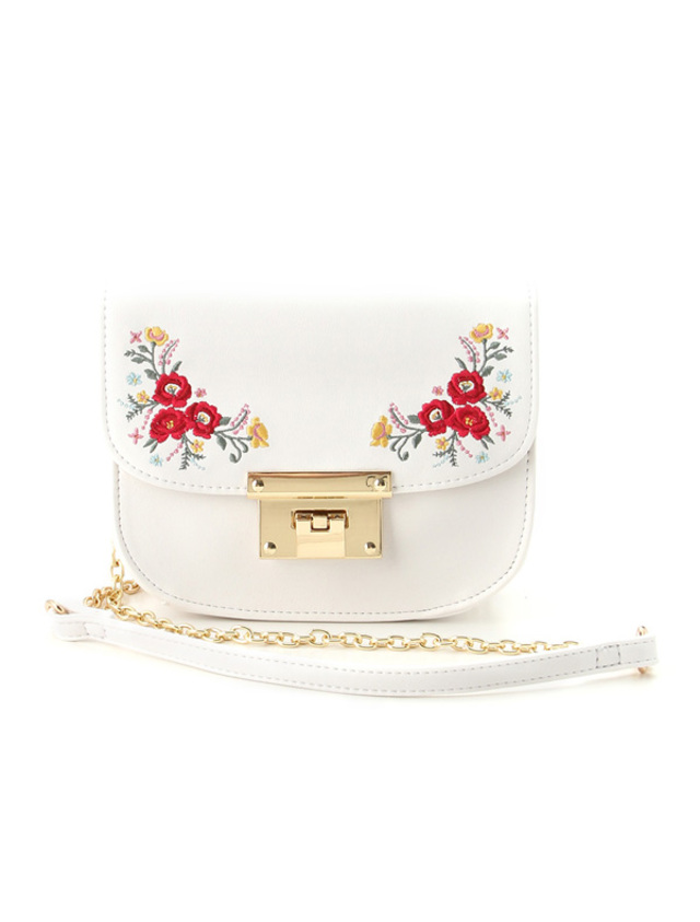 花柄刺繍ショルダー