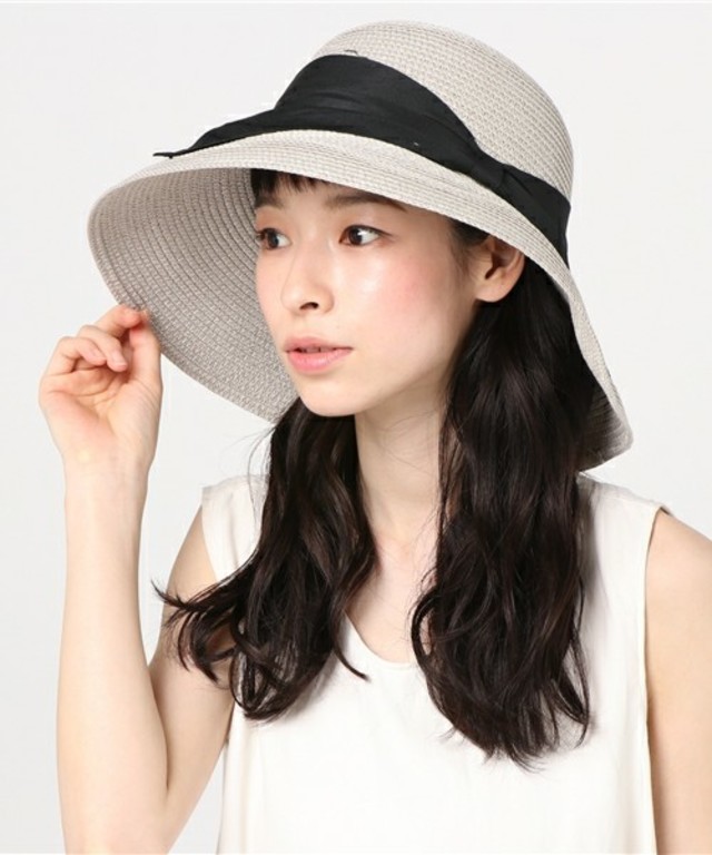 つば広 麦わら帽子(ブレード) URICA キャペリン ハット