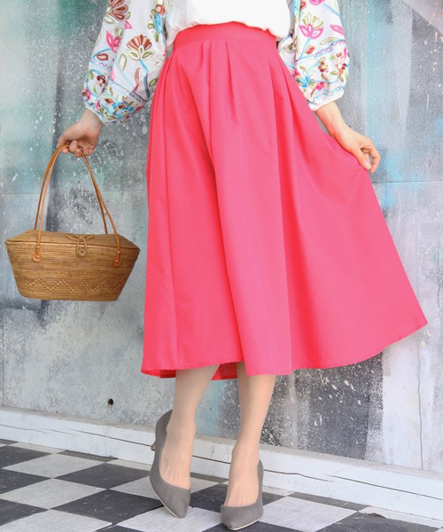 ウエストタックフレアースカート