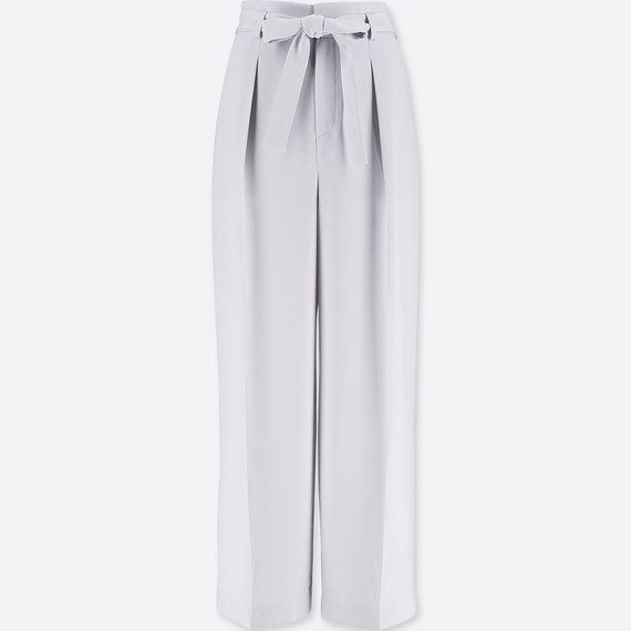 ハイウエストリボンワイドパンツ