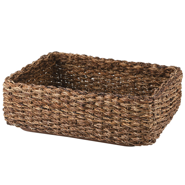 重なるバクバク長方形バスケット・小　（Ｖ）約幅３６×奥行２６×高さ１２ｃｍ