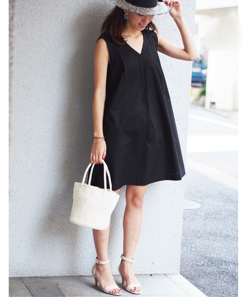 JOC C タックフレア ノースリーブ ワンピース