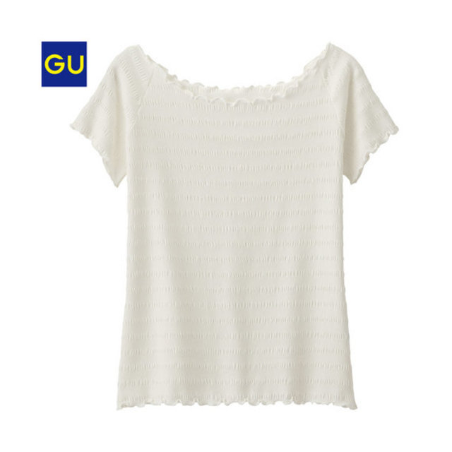 リブワイドネックＴ