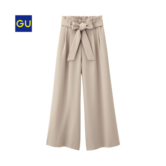 ウエストリボンワイドパンツ