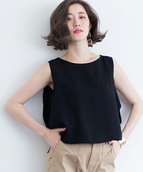 STUDIOUS  リネンライクAラインレイヤードブラウス