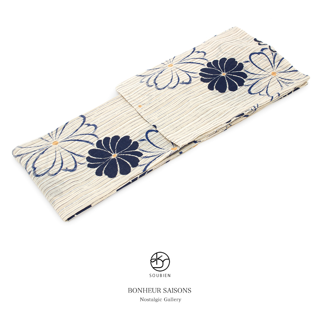 レディース浴衣　薄茶色　ベージュ