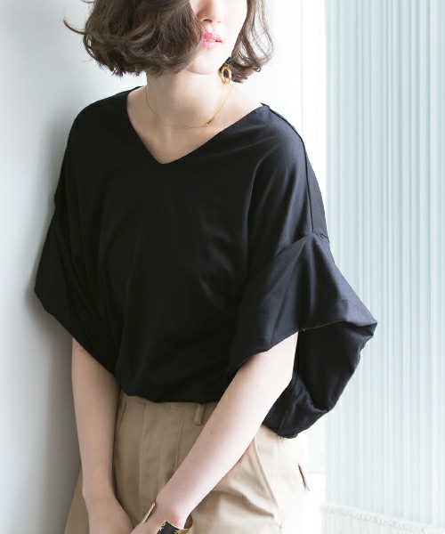 STUDIOUS 袖コンシャスカットソー