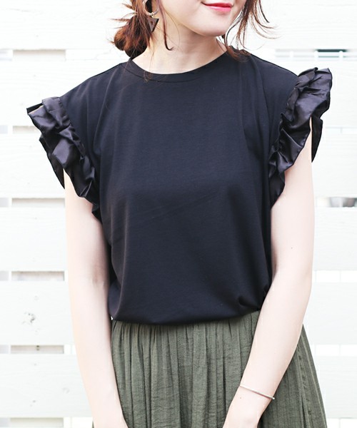 reca  2タイプ☆袖フレアカットソー