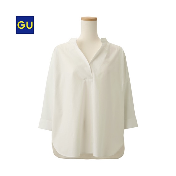 （GU）オーバーサイズスキッパーシャツ（７分袖）