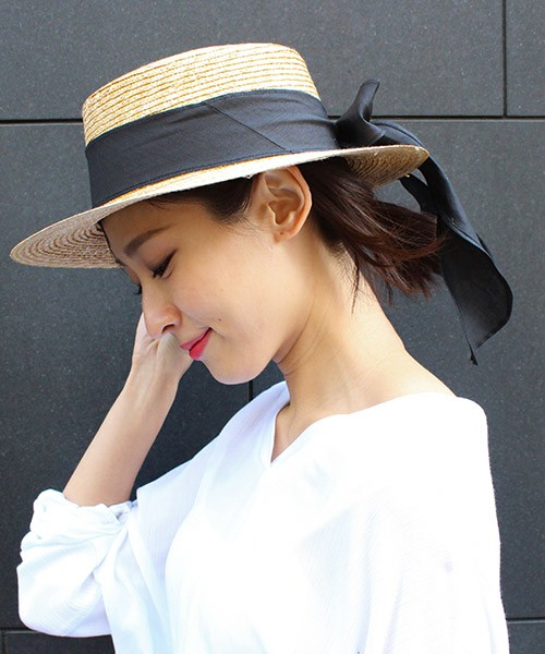 MODE ROBE  ロングリボンストローハット