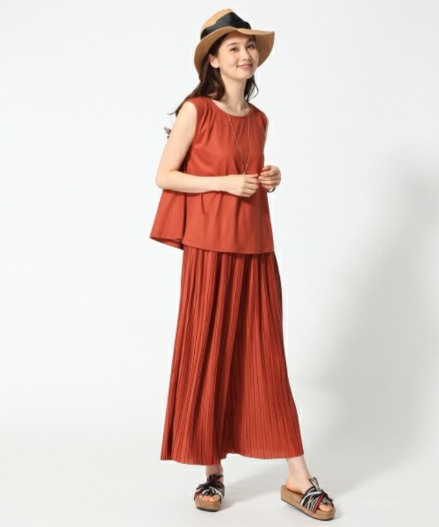 吸水速乾　プリーツSETUPノースリーブ/761316