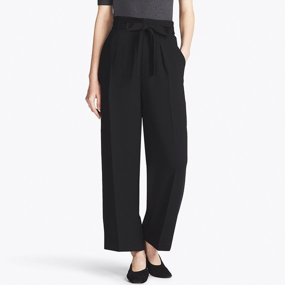 ハイウエストリボンワイドパンツ