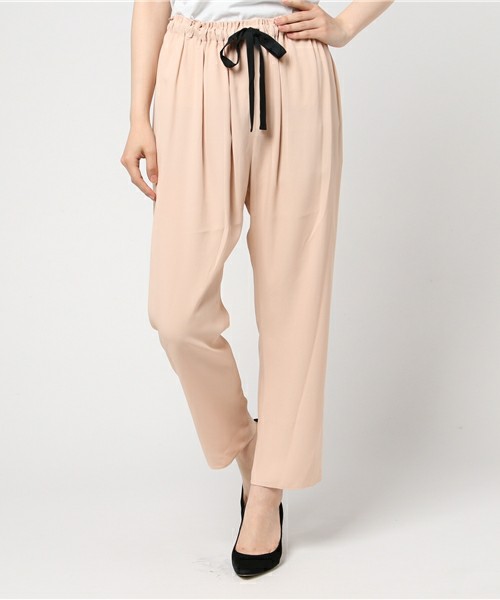 ウエストドロストパンツ