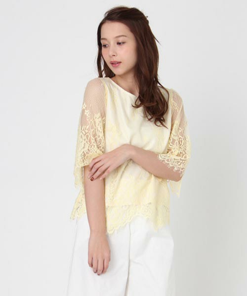 コードレースフレアブラウス