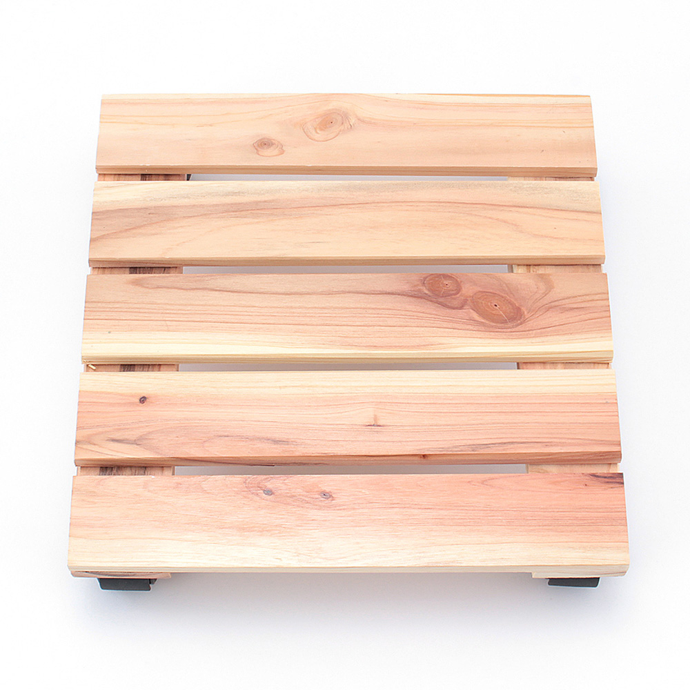 キャスターすのこS 30×30cm クリア塗装 LEN