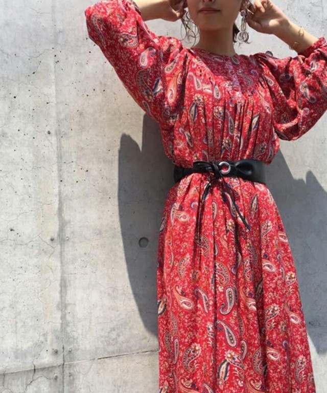 <ONLINE STORE LIMITED>ペイズリーワンピース