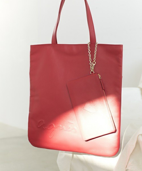 JS06-02 浮出し加工ロゴレザートートバッグ