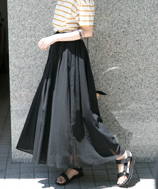 コットンギャザーマキシスカート