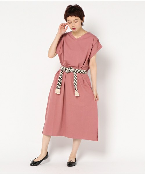 チロリアンベルト付カットワンピース