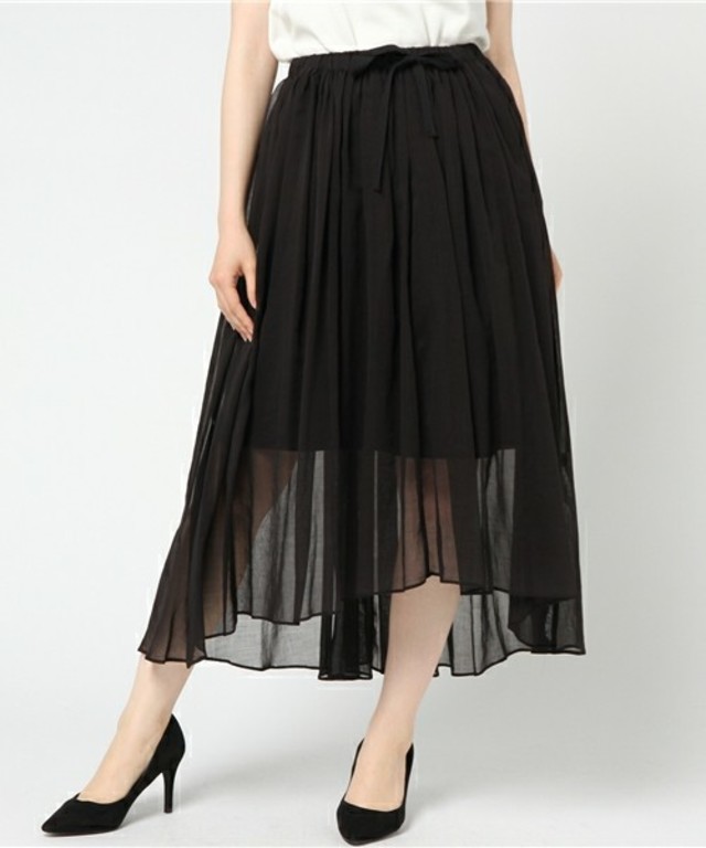 シースルーロングスカート