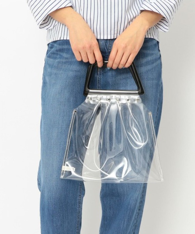 スクエアハンドルクリアバッグ