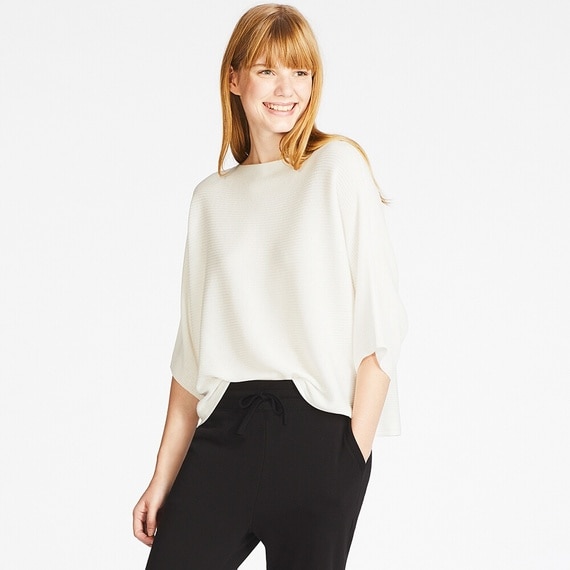 リブワイドスリーブセーター