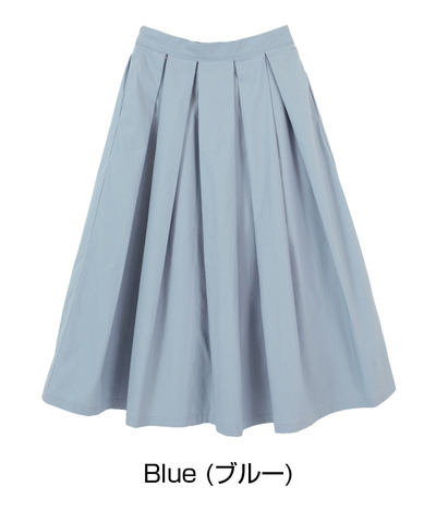 ④タイプライタータックフレアスカート