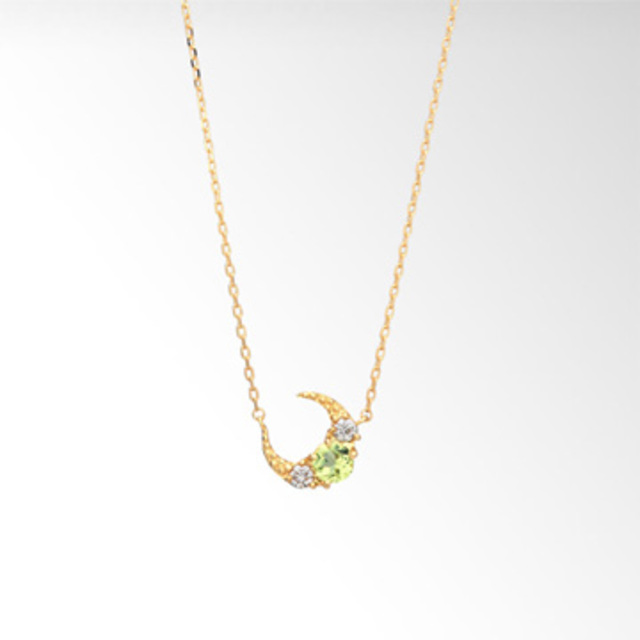 PERIDOT MOON NECKLACE