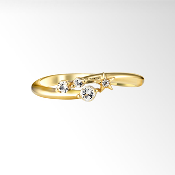 SHOOTING STAR PINKIE RING