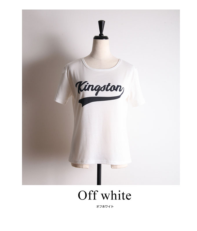 ①Logo print T shirt