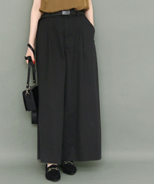KBF   ガチャベルト付きワイドパンツ