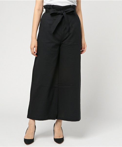 Re:EDIT  ウエストリボンワイドパンツ