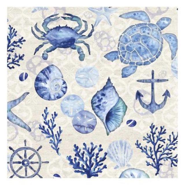 海モチーフのペーパーナプキン　２枚