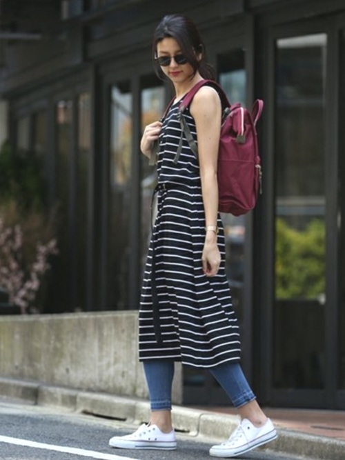 カットマキシワンピース