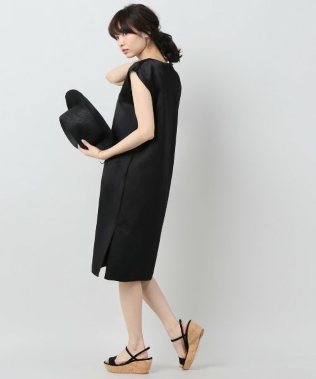 AILE S/cu サテン シフトドレス