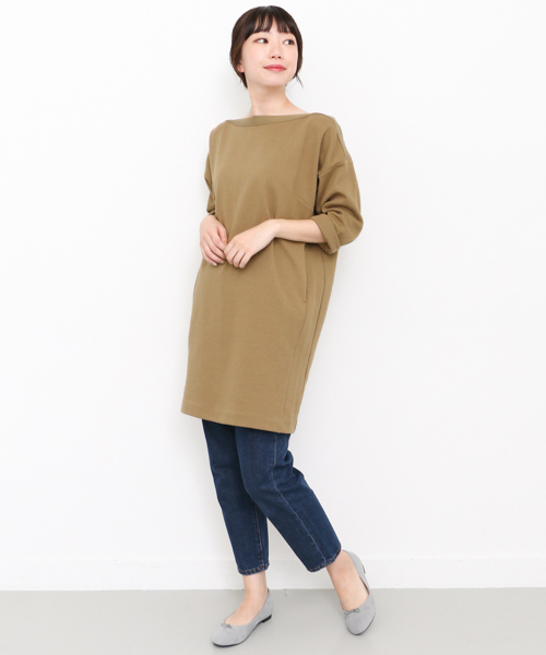 ボートネックカットソーOP