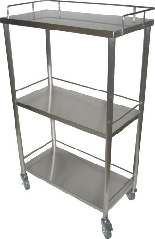 ３方柵付き３段ワゴン