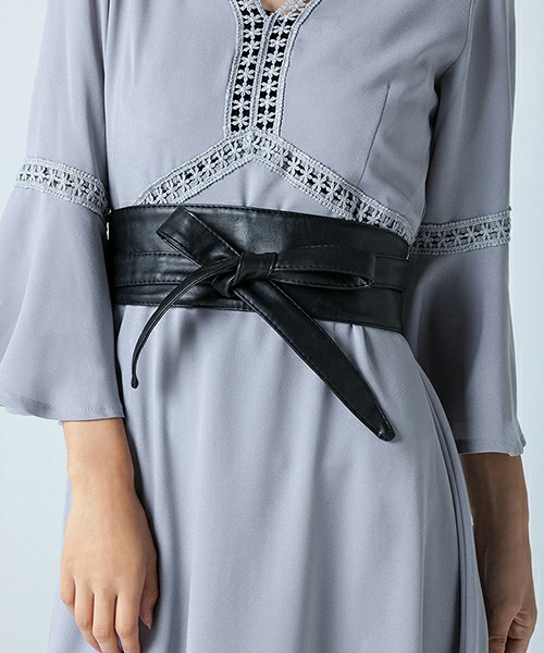 フェイクレザーサッシュベルト