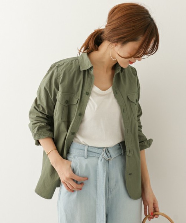 コットンワークシャツ