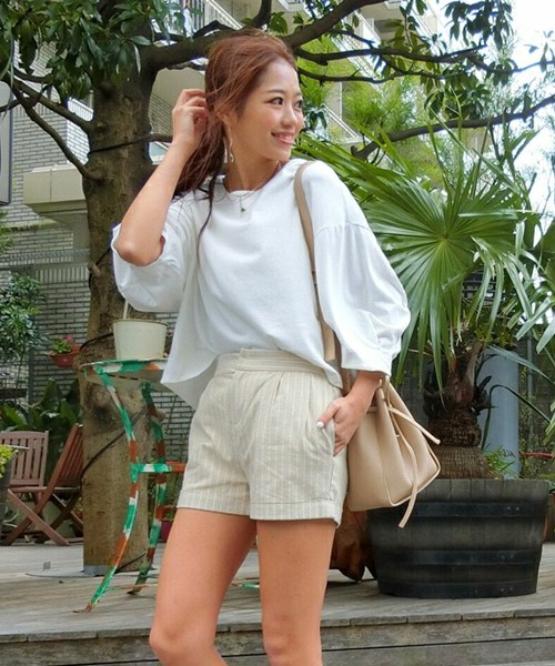 ストライプショートパンツ