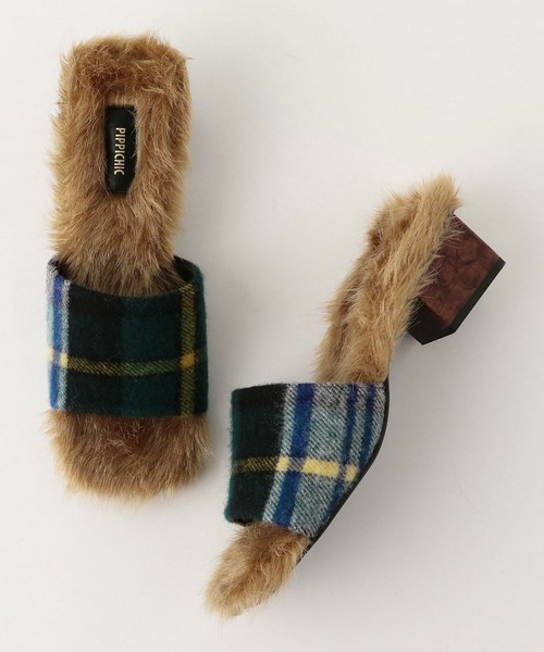 PIPPICHICチェック ミュール