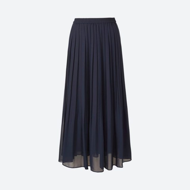 ハイウエストシフォンプリーツスカート