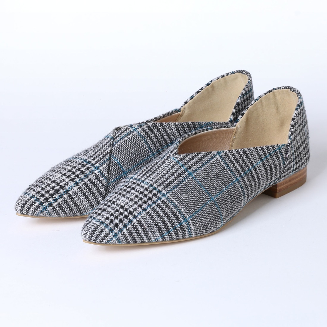 2WAY Vカットポインテッドバブーシュシューズ MJ2019