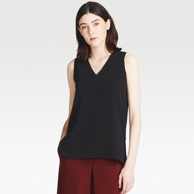 ドレープVネックブラウス（ノースリーブ）＋EC