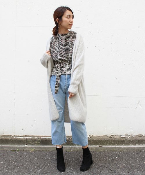 Ｖネックロングカーディガン