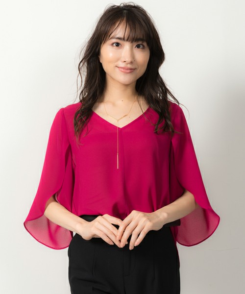 フレアスリーブブラウス